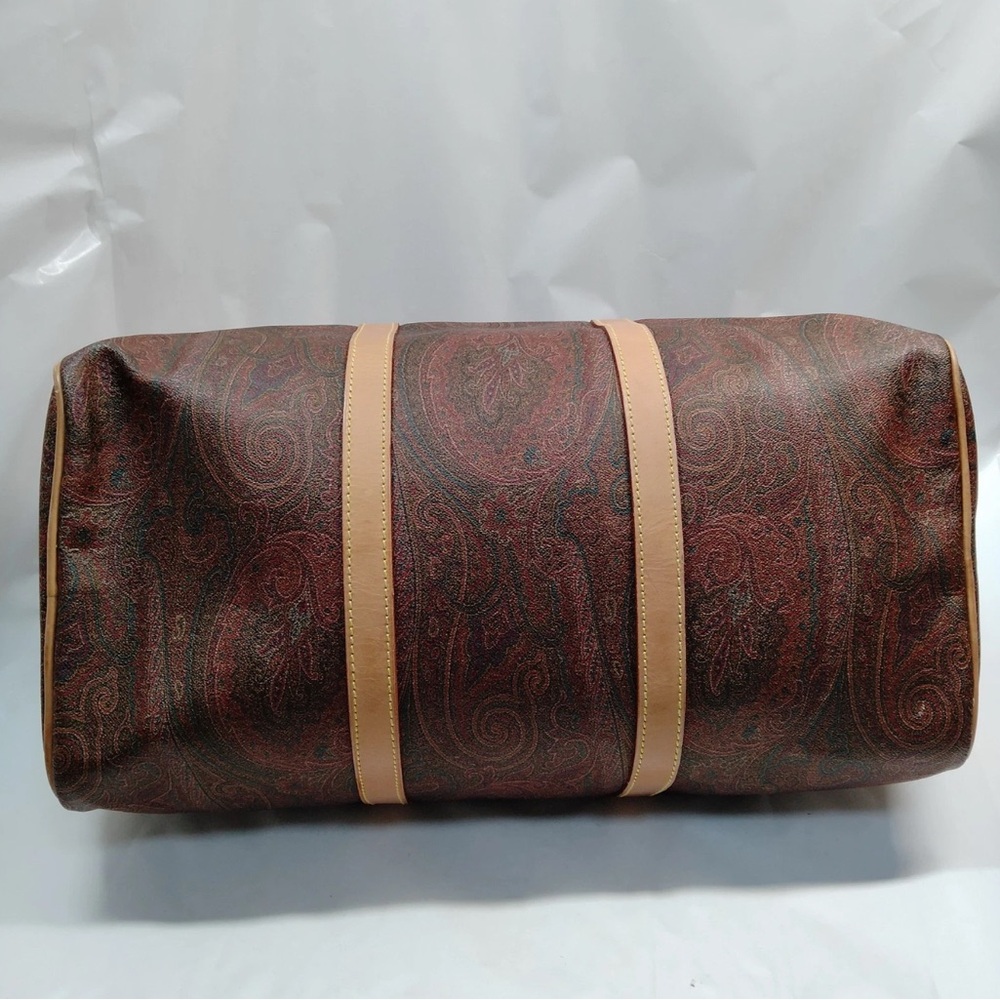 Etro Boston Bag With, Luggage Tag, Lock, and 2 Keys, EUC and Crossbody Strap - Picture 7 of 11